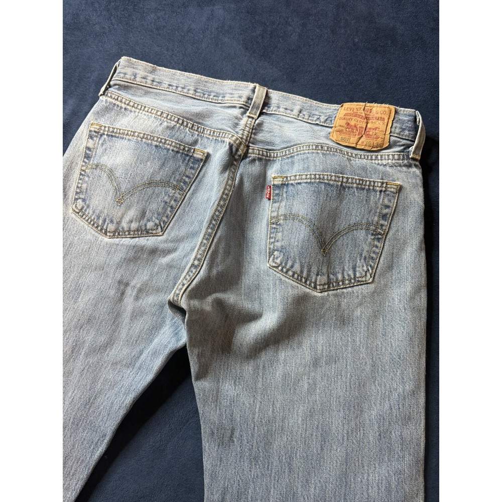 Vintage 80s Levi's 501 Jeans Men's 34x33 Button Fly WPL 423 White Overlock